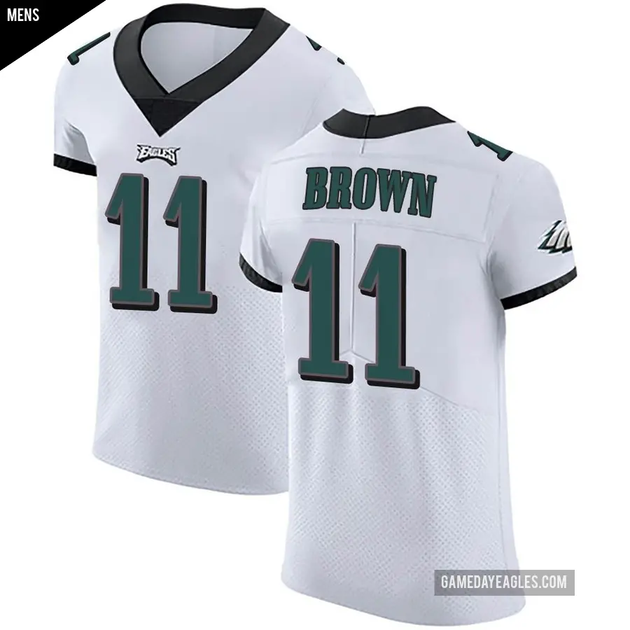 Men's Philadelphia Eagles ＃11 A.J. Brown White Elite Vapor Untouchable Jersey