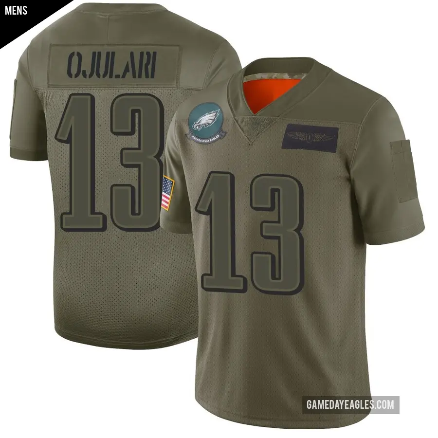 Men's Philadelphia Eagles ＃13 Azeez Ojulari Camo Limited 2019 Salute to Service Jersey