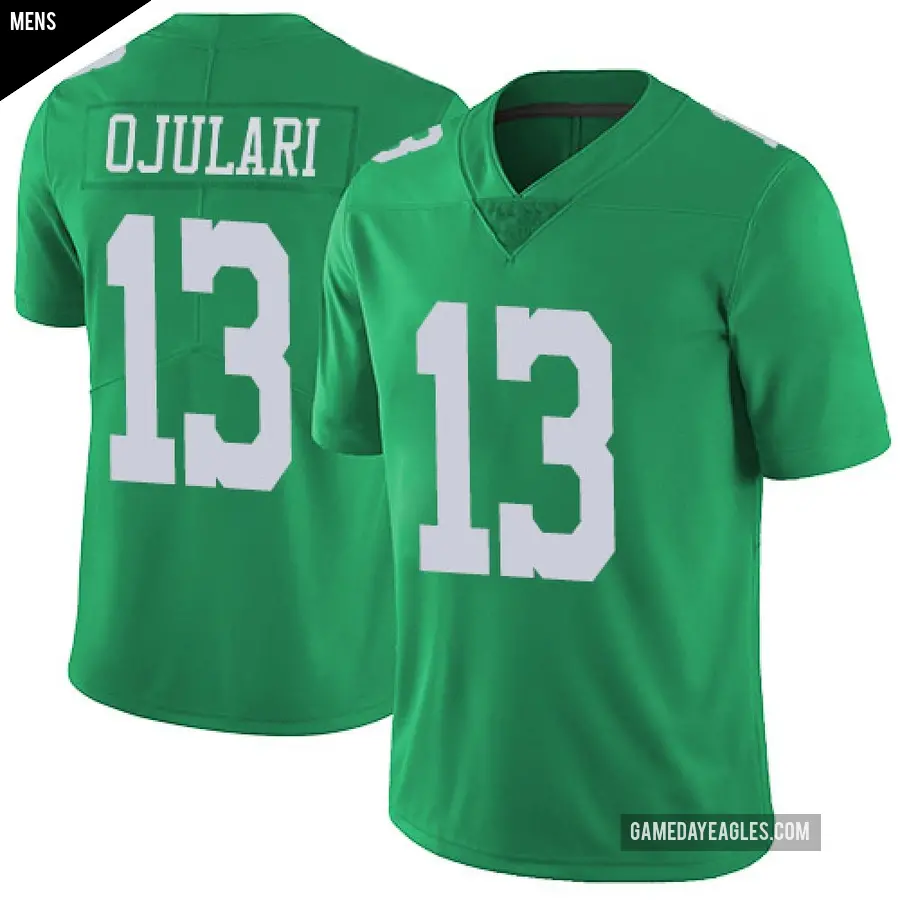 Men's Philadelphia Eagles ＃13 Azeez Ojulari Green Limited Vapor Untouchable Jersey