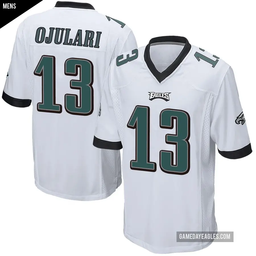 Men's Philadelphia Eagles ＃13 Azeez Ojulari White Game Jersey