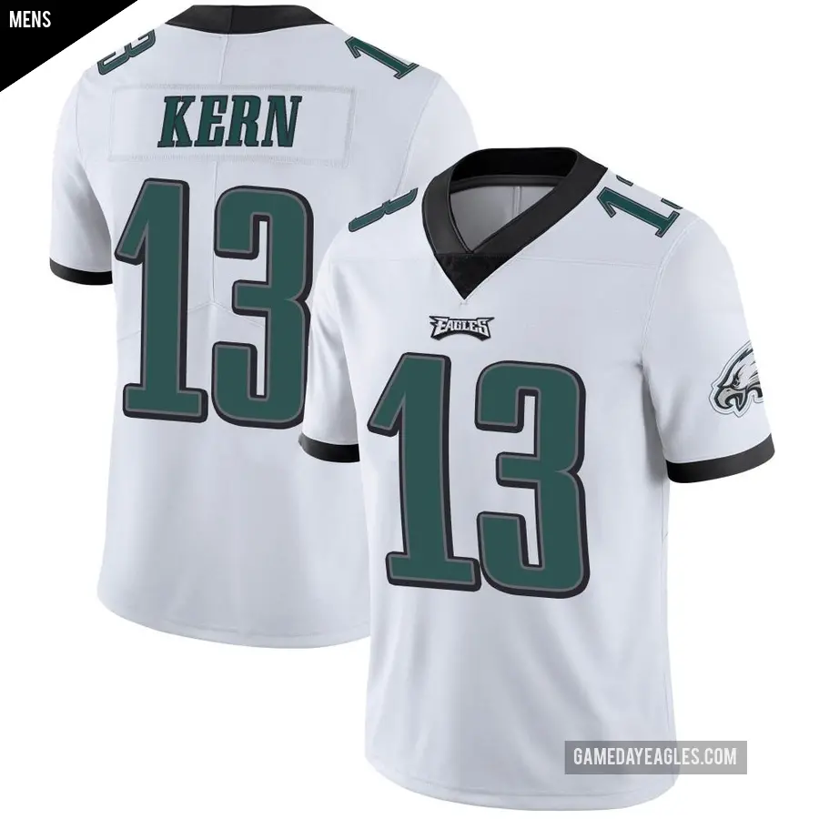 Men's Philadelphia Eagles ＃13 Brett Kern White Limited Vapor Untouchable Jersey