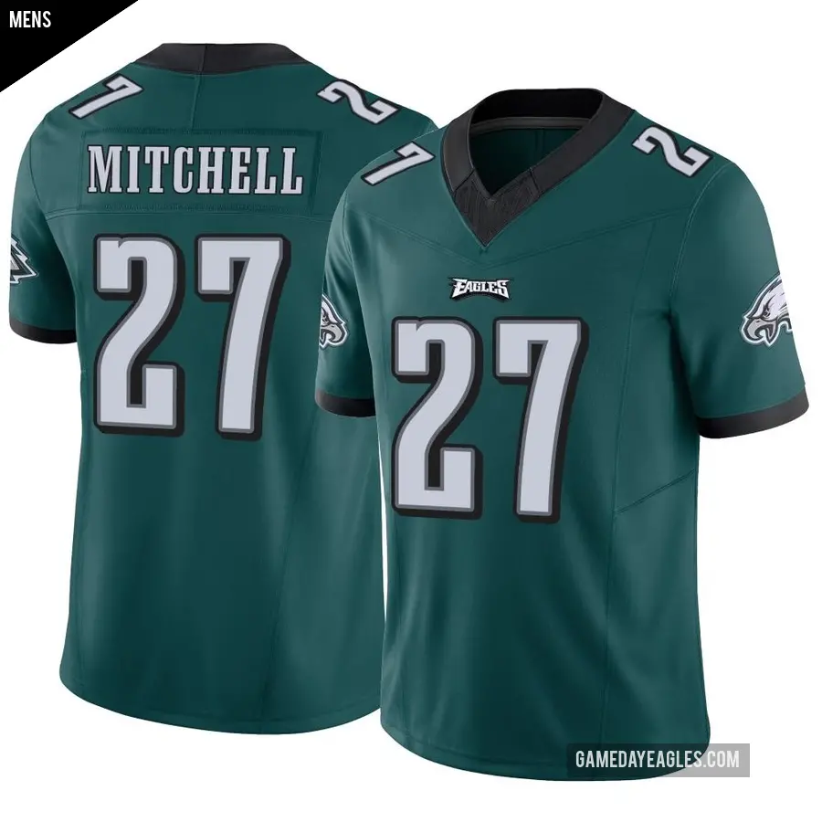 Men's Philadelphia Eagles ＃27 Quinyon Mitchell Green Limited Vapor F.U.S.E. Jersey