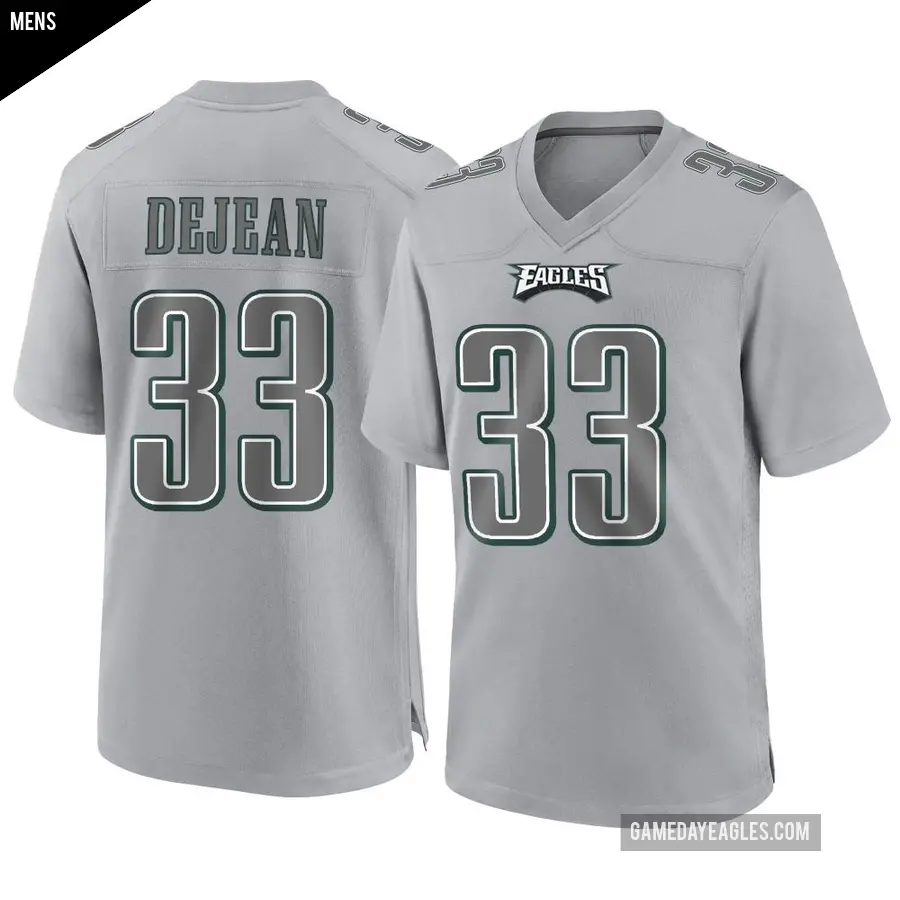 Men's Philadelphia Eagles ＃33 Cooper DeJean Gray Game Atmosphere Fashion Jersey