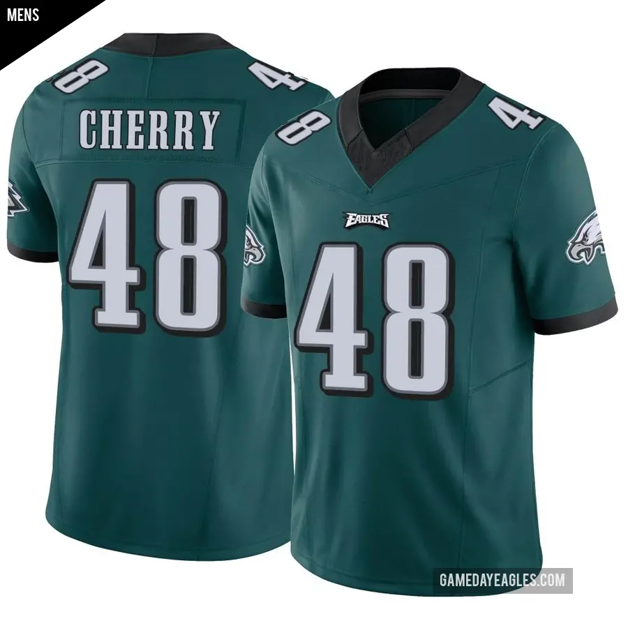 Men's Philadelphia Eagles ＃48 Don Cherry Green Limited Vapor F.U.S.E. Jersey