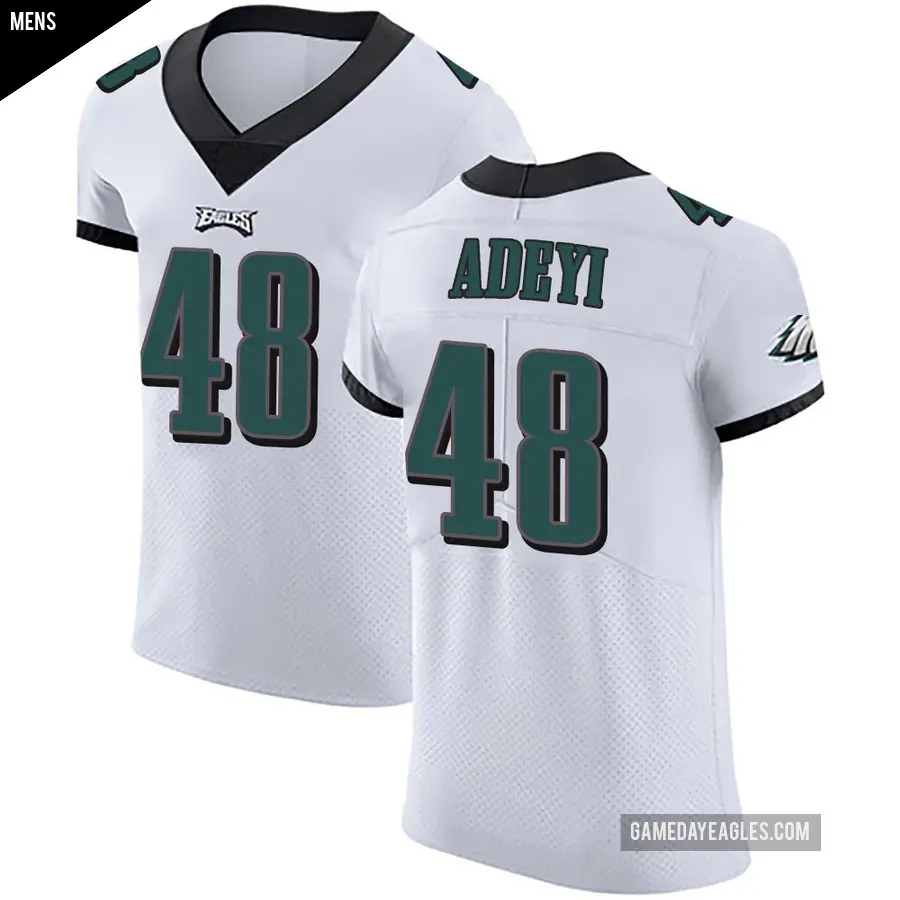 Men's Philadelphia Eagles ＃48 Ife Adeyi White Elite Vapor Untouchable Jersey