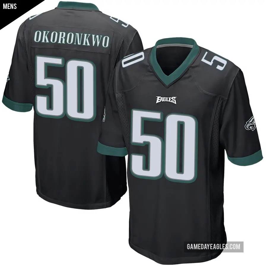 Men's Philadelphia Eagles ＃50 Ogbo Okoronkwo Black Game Alternate Jersey