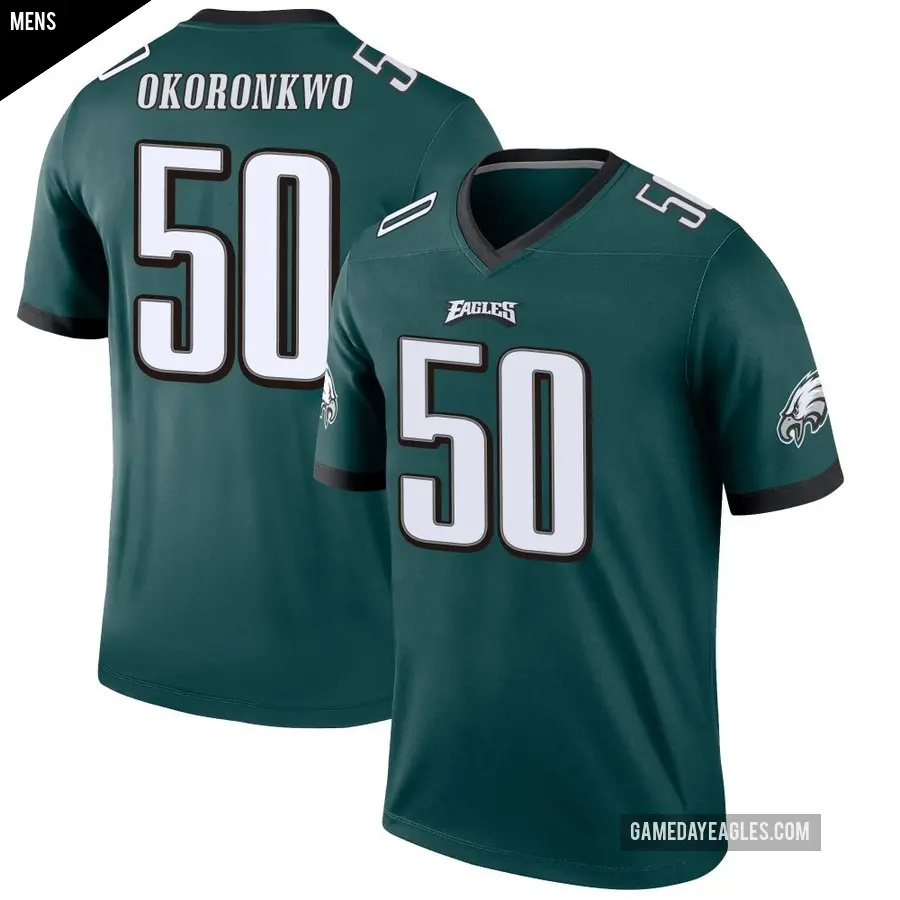 Men's Philadelphia Eagles ＃50 Ogbo Okoronkwo Green Legend Jersey