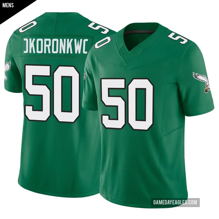 Men's Philadelphia Eagles ＃50 Ogbo Okoronkwo Green Limited Kelly Alternate Vapor F.U.S.E. Jersey