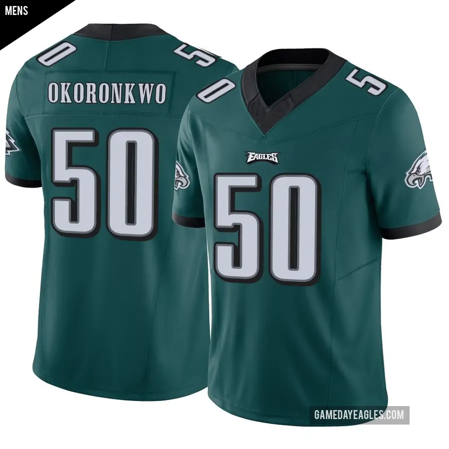 Men's Philadelphia Eagles ＃50 Ogbo Okoronkwo Green Limited Vapor F.U.S.E. Jersey