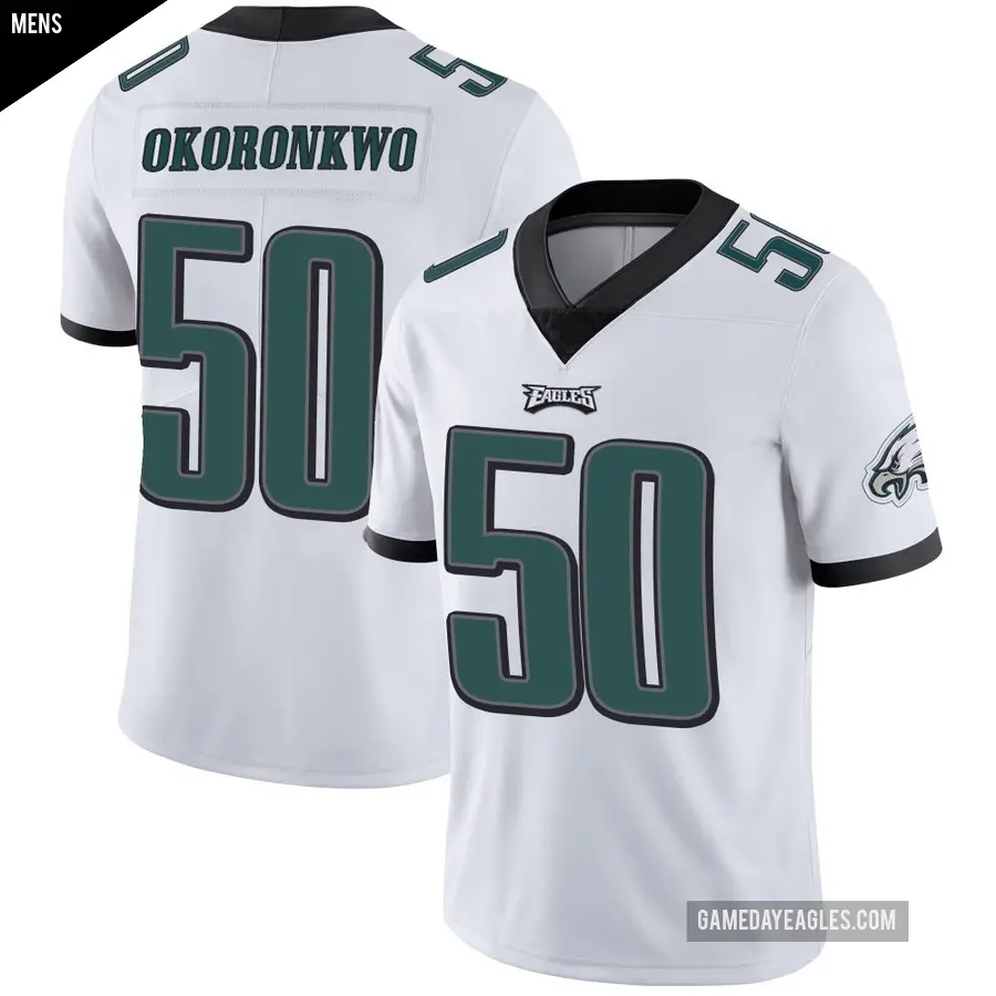 Men's Philadelphia Eagles ＃50 Ogbo Okoronkwo White Limited Vapor Untouchable Jersey