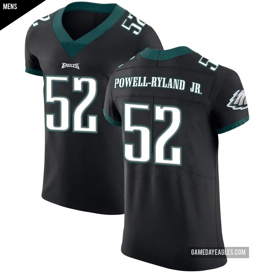 Men's Philadelphia Eagles ＃52 Antwaun Powell-Ryland Jr. Black Elite Alternate Vapor Untouchable Jersey