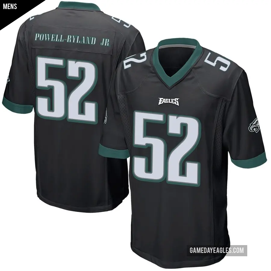 Men's Philadelphia Eagles ＃52 Antwaun Powell-Ryland Jr. Black Game Alternate Jersey