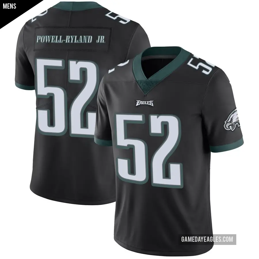 Men's Philadelphia Eagles ＃52 Antwaun Powell-Ryland Jr. Black Limited Alternate Vapor Untouchable Jersey