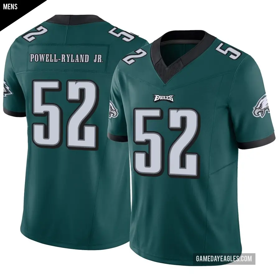 Men's Philadelphia Eagles ＃52 Antwaun Powell-Ryland Jr. Green Limited Vapor F.U.S.E. Jersey
