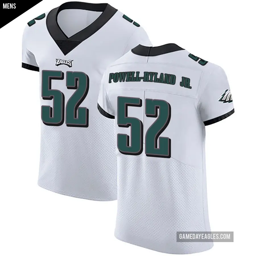 Men's Philadelphia Eagles ＃52 Antwaun Powell-Ryland Jr. White Elite Vapor Untouchable Jersey