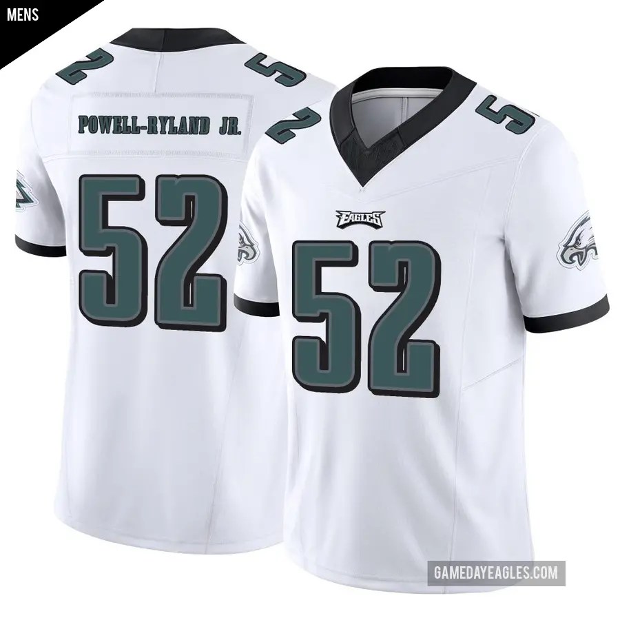 Men's Philadelphia Eagles ＃52 Antwaun Powell-Ryland Jr. White Limited Vapor F.U.S.E. Jersey