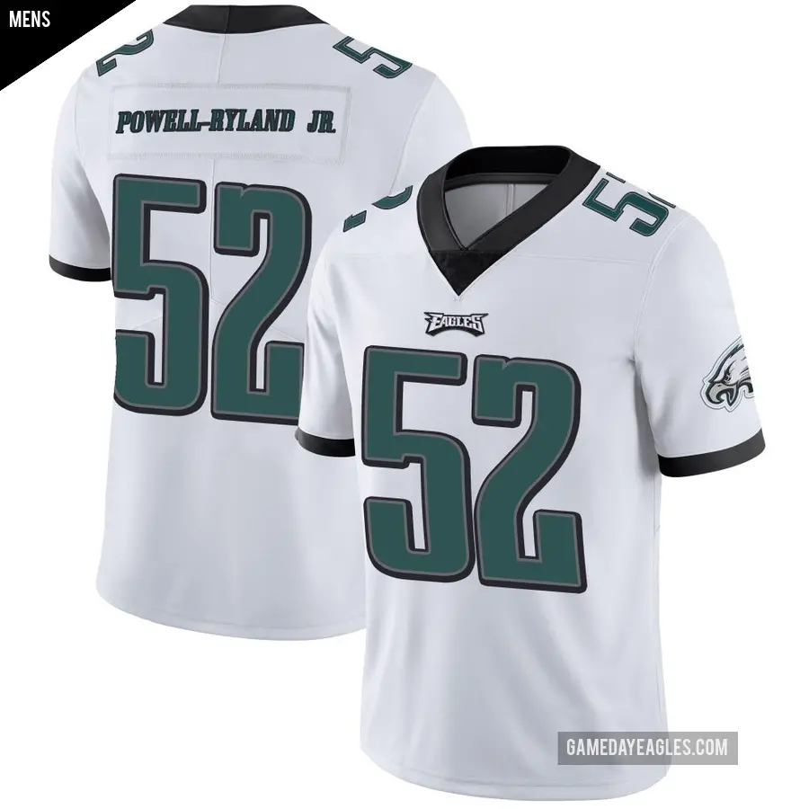 Men's Philadelphia Eagles ＃52 Antwaun Powell-Ryland Jr. White Limited Vapor Untouchable Jersey