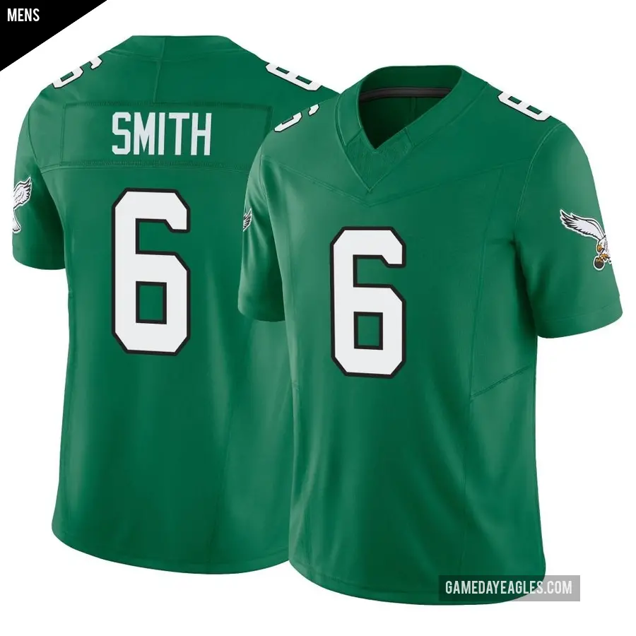 Men's Philadelphia Eagles ＃6 DeVonta Smith Green Limited Kelly Alternate Vapor F.U.S.E. Jersey