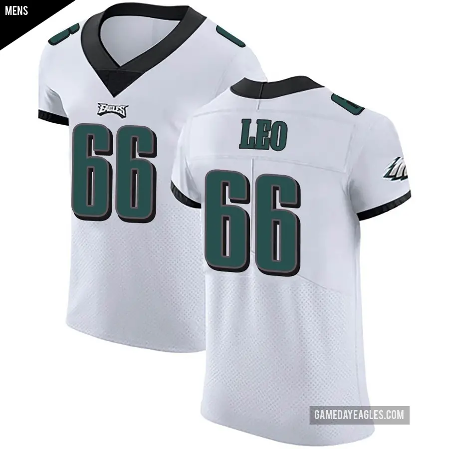 Men's Philadelphia Eagles ＃66 Matt Leo White Elite Vapor Untouchable Jersey