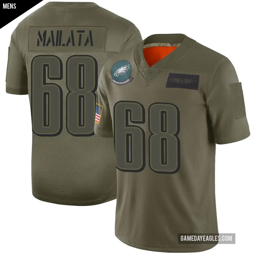 Men's Philadelphia Eagles ＃68 Jordan Mailata Camo Limited 2019 Salute to Service Jersey