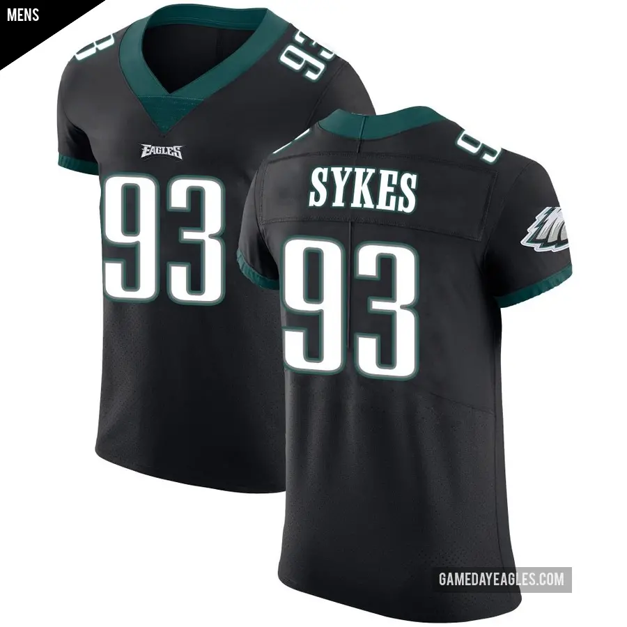 Men's Philadelphia Eagles ＃93 Jacob Sykes Black Elite Alternate Vapor Untouchable Jersey