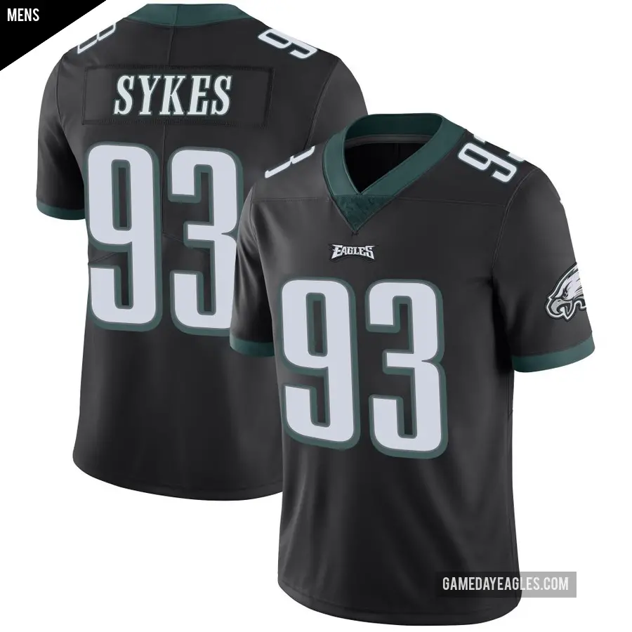 Men's Philadelphia Eagles ＃93 Jacob Sykes Black Limited Alternate Vapor Untouchable Jersey
