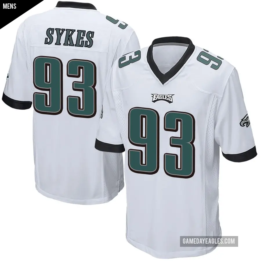 Men's Philadelphia Eagles ＃93 Jacob Sykes White Game Jersey