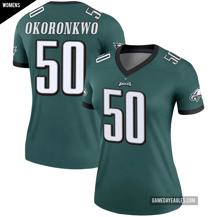 Women's Philadelphia Eagles ＃50 Ogbo Okoronkwo Green Legend Jersey