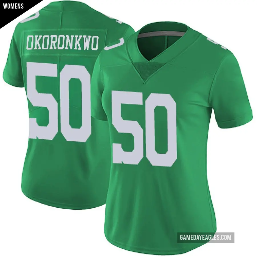 Women's Philadelphia Eagles ＃50 Ogbo Okoronkwo Green Limited Vapor Untouchable Jersey