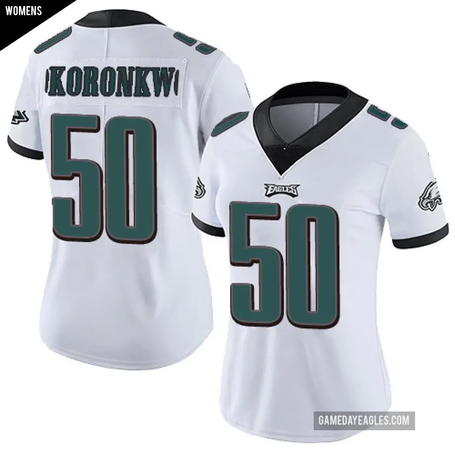 Women's Philadelphia Eagles ＃50 Ogbo Okoronkwo White Limited Vapor Untouchable Jersey