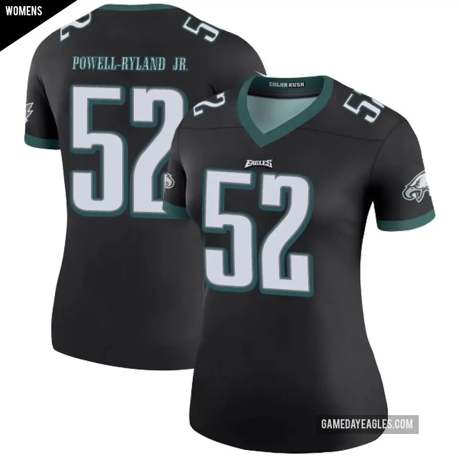 Women's Philadelphia Eagles ＃52 Antwaun Powell-Ryland Jr. Black Legend Color Rush Jersey