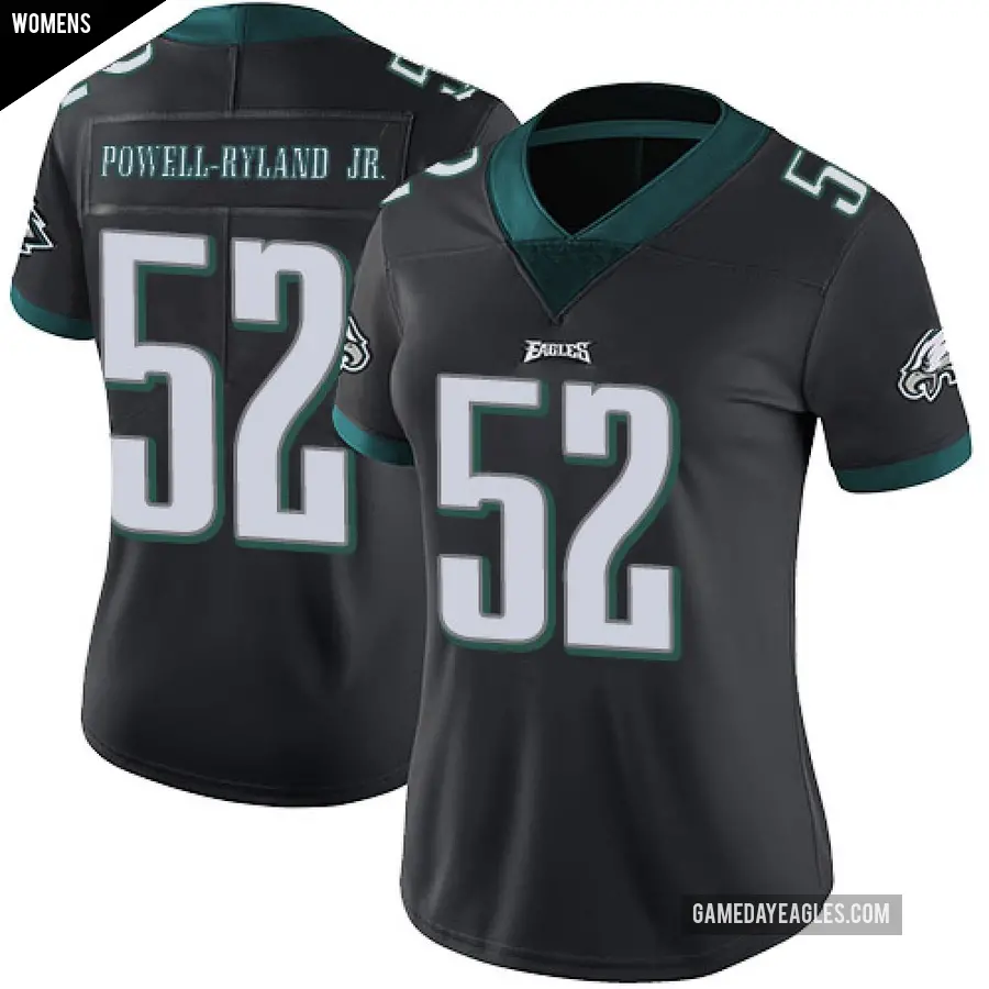 Women's Philadelphia Eagles ＃52 Antwaun Powell-Ryland Jr. Black Limited Alternate Vapor Untouchable Jersey