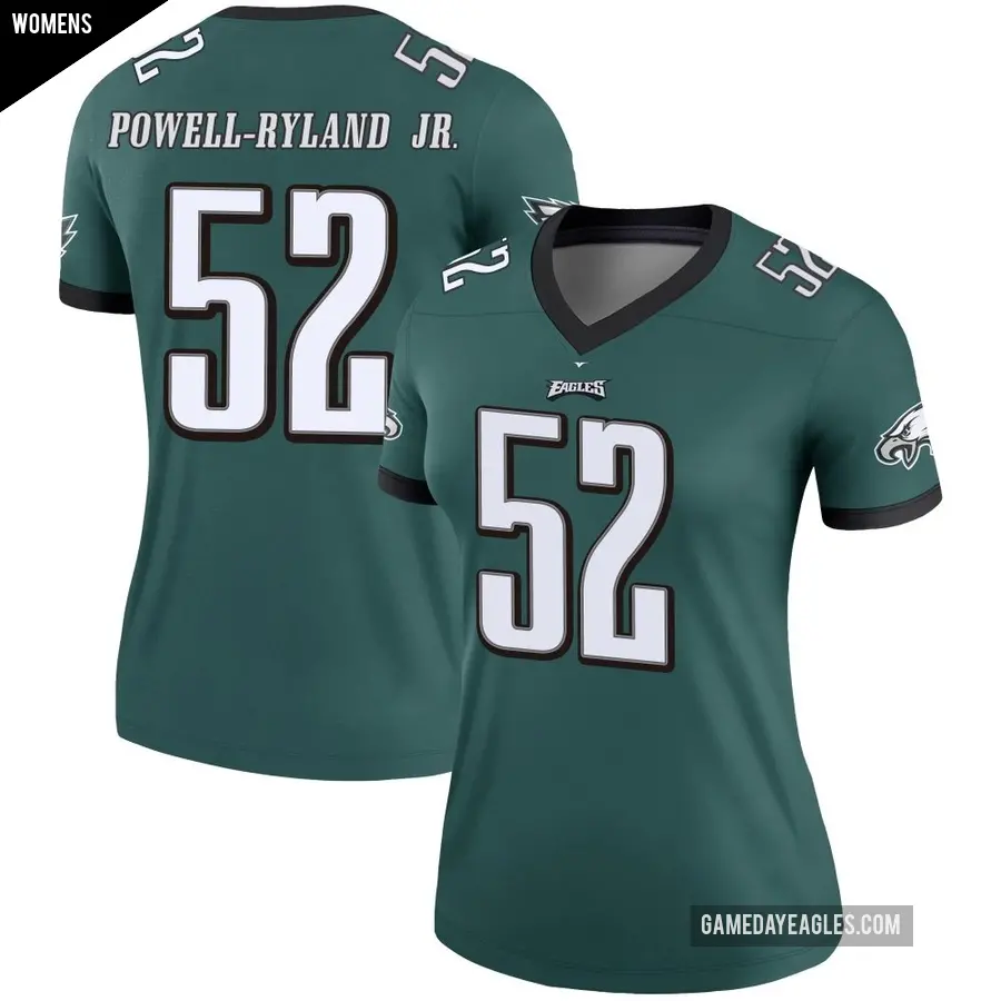 Women's Philadelphia Eagles ＃52 Antwaun Powell-Ryland Jr. Green Legend Jersey