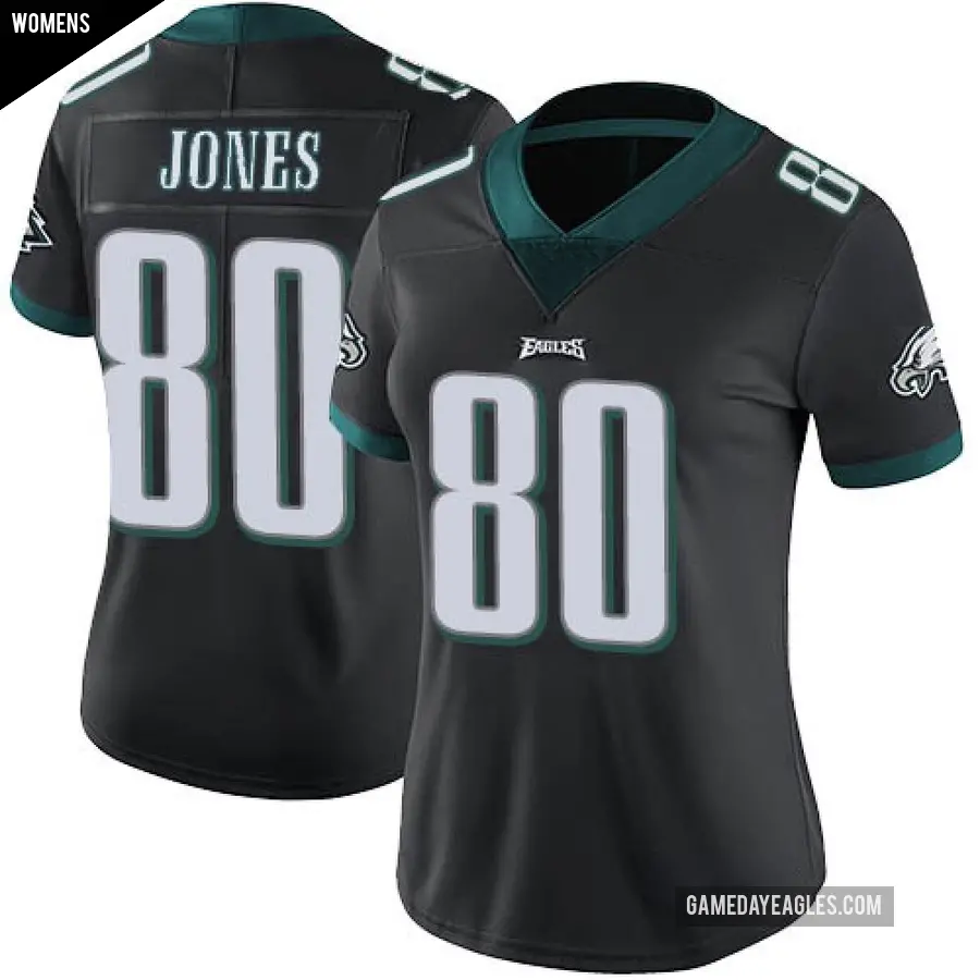 Women's Philadelphia Eagles ＃80 Julio Jones Black Limited Alternate Vapor Untouchable Jersey