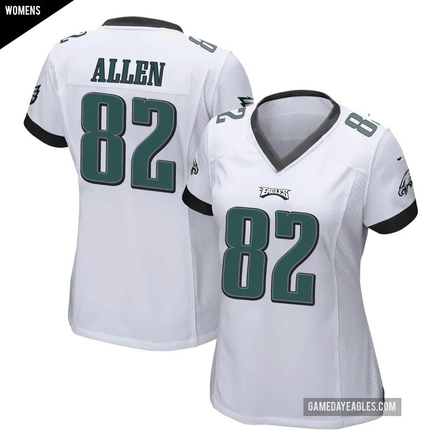 Women's Philadelphia Eagles ＃82 Devon Allen White Game Jersey
