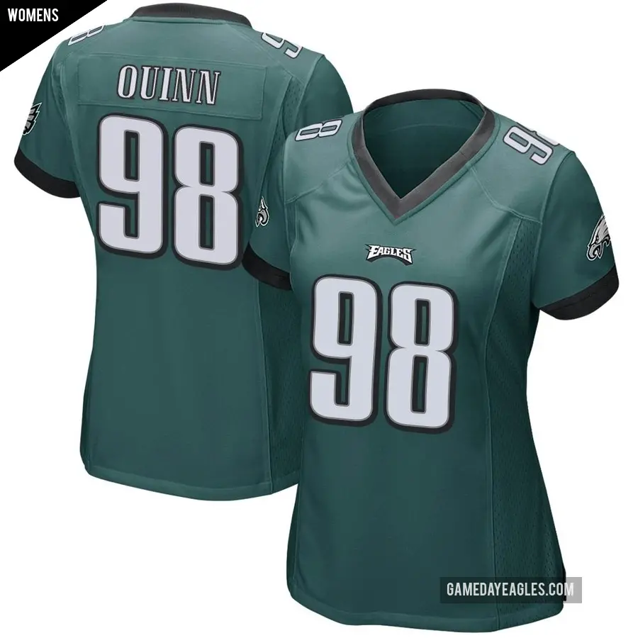 Women's Philadelphia Eagles ＃98 Robert Quinn Green Game Team Color Jersey