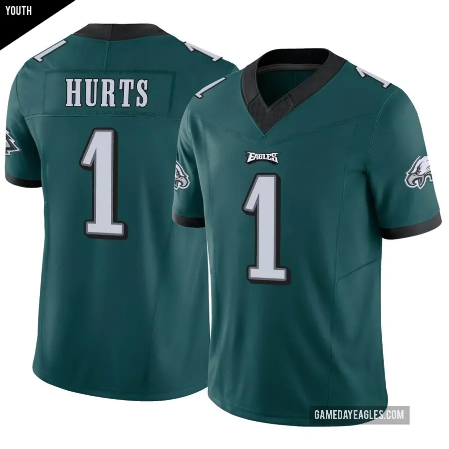 Youth Philadelphia Eagles ＃1 Jalen Hurts Green Limited Vapor F.U.S.E. Jersey