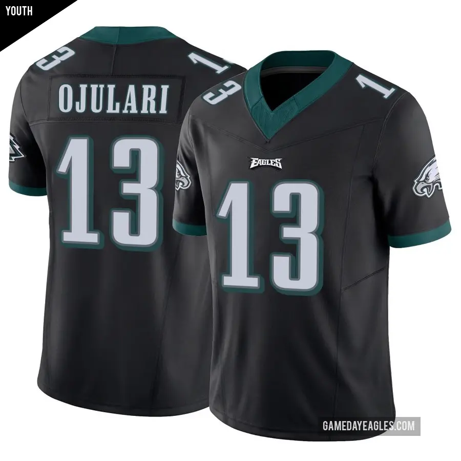 Youth Philadelphia Eagles ＃13 Azeez Ojulari Black Limited Vapor F.U.S.E. Jersey