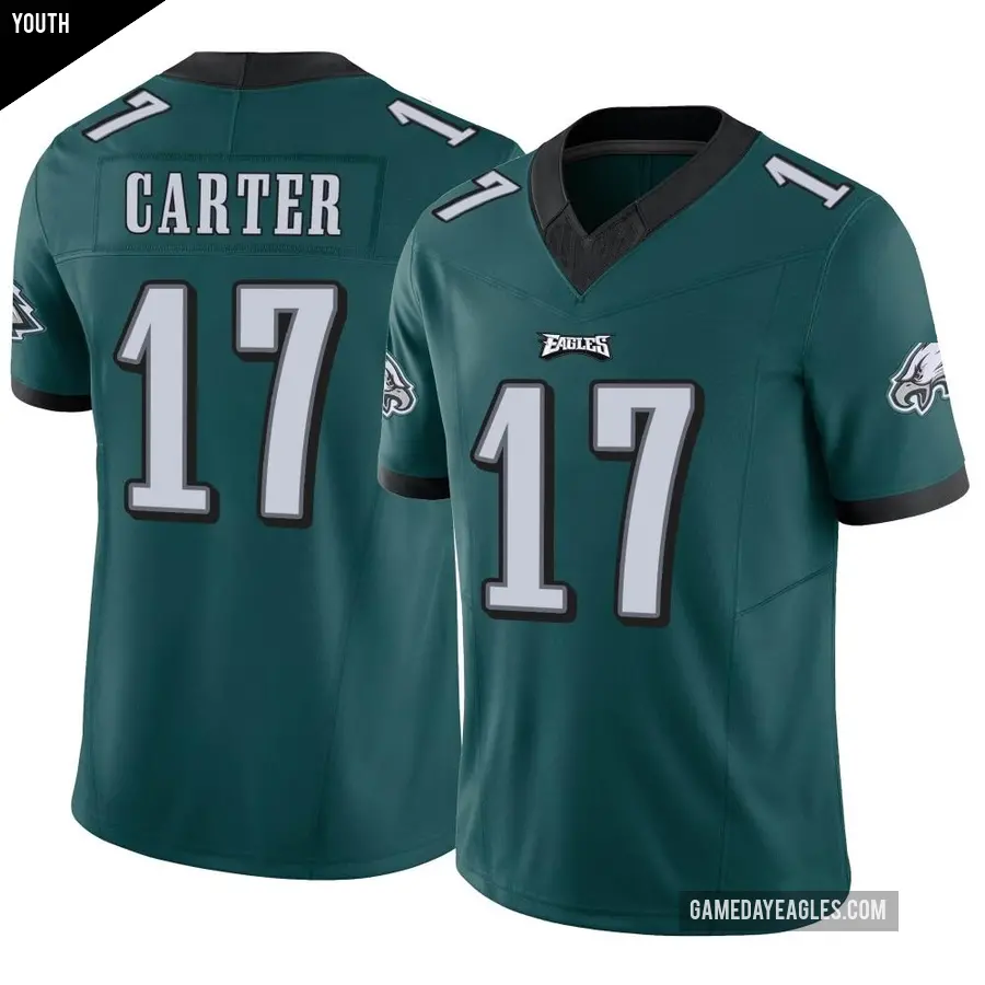 Youth Philadelphia Eagles ＃17 Cris Carter Green Limited Vapor F.U.S.E. Jersey