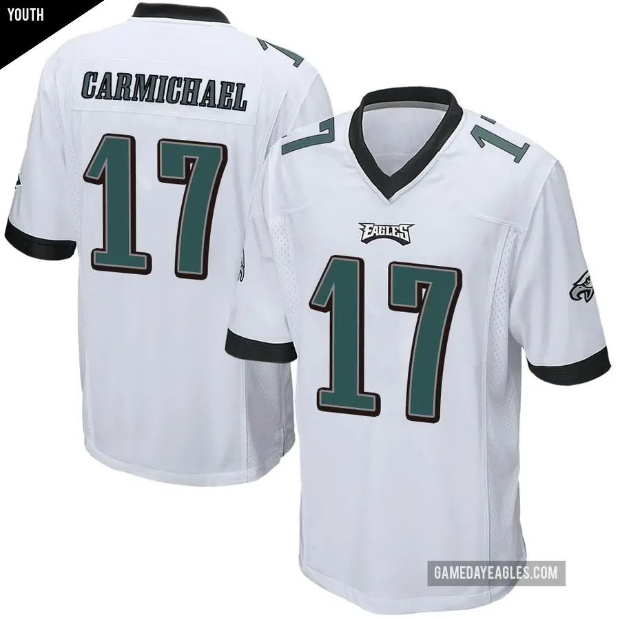 Youth Philadelphia Eagles ＃17 Harold Carmichael White Game Jersey