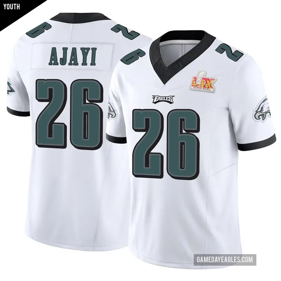 Youth Philadelphia Eagles ＃26 Jay Ajayi White Limited Vapor F.U.S.E. Super Bowl LIX Jersey