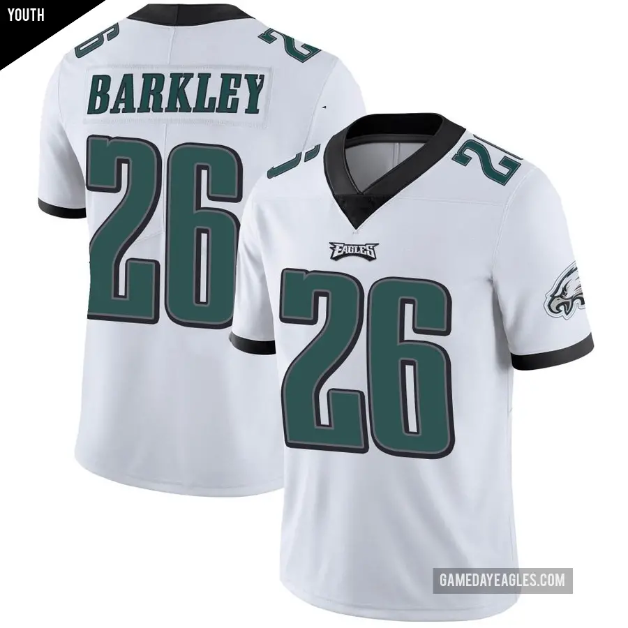 Youth Philadelphia Eagles ＃26 Saquon Barkley White Limited Vapor Untouchable Jersey