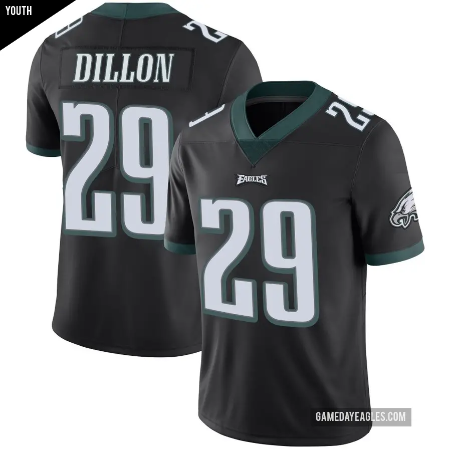 Youth Philadelphia Eagles ＃29 AJ Dillon Black Limited Alternate Vapor Untouchable Jersey