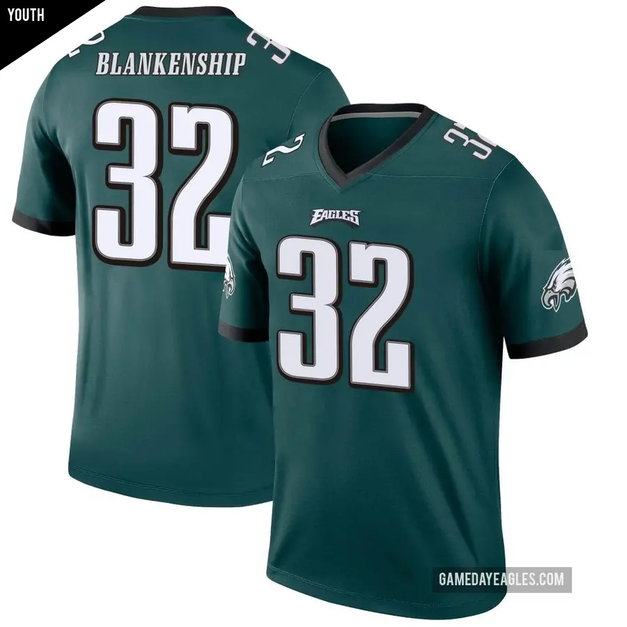 Youth Philadelphia Eagles ＃32 Reed Blankenship Green Legend Jersey