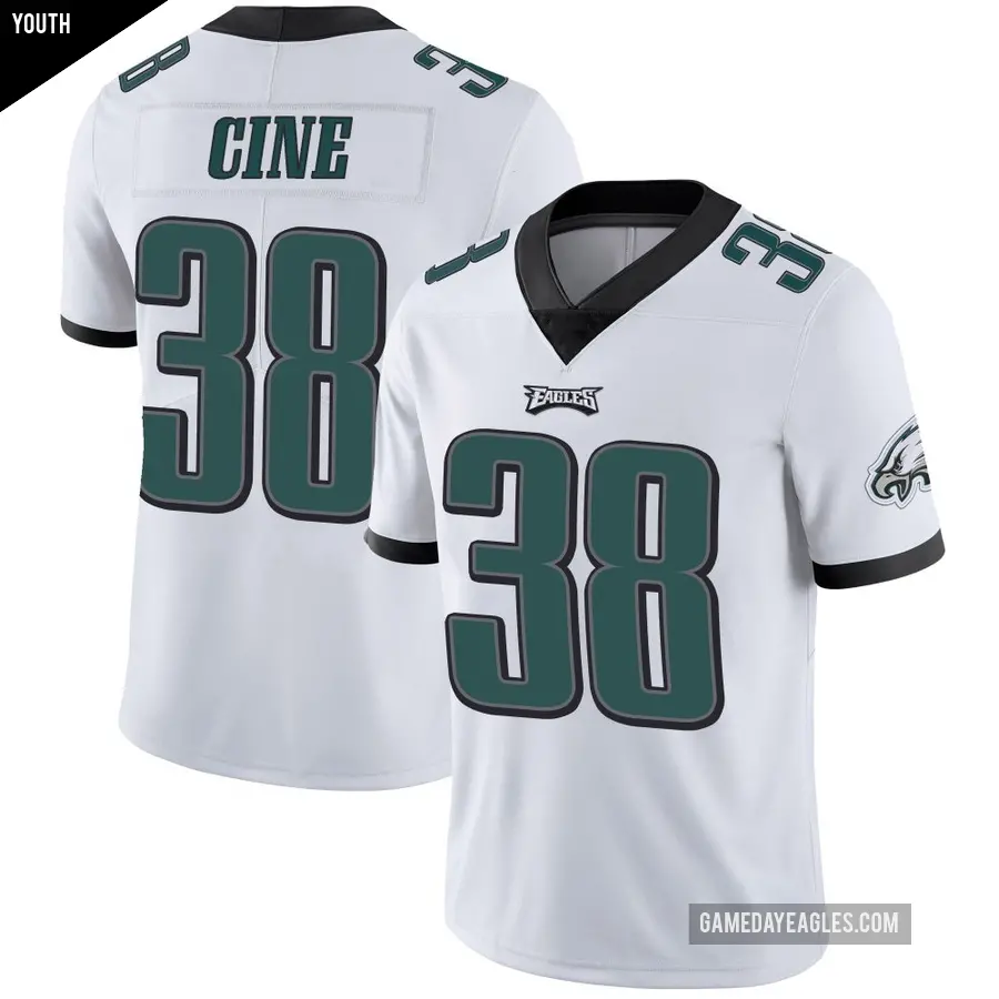 Youth Philadelphia Eagles ＃38 Lewis Cine White Limited Vapor Untouchable Jersey