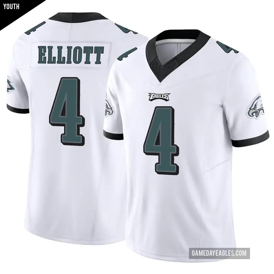 Youth Philadelphia Eagles ＃4 Jake Elliott White Limited Vapor F.U.S.E. Jersey