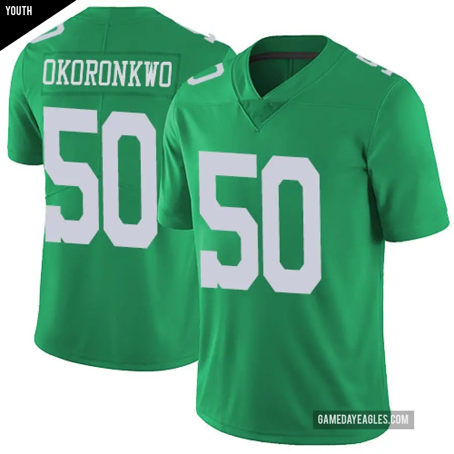 Youth Philadelphia Eagles ＃50 Ogbo Okoronkwo Green Limited Vapor Untouchable Jersey