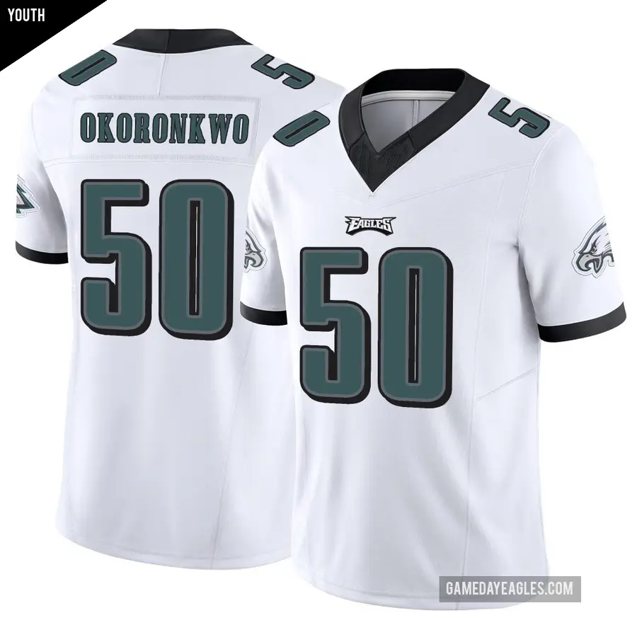 Youth Philadelphia Eagles ＃50 Ogbo Okoronkwo White Limited Vapor F.U.S.E. Jersey