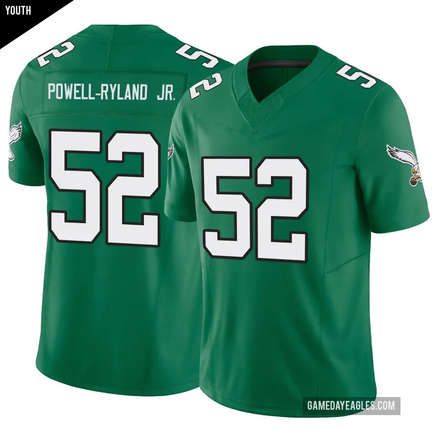 Youth Philadelphia Eagles ＃52 Antwaun Powell-Ryland Jr. Green Limited Kelly Alternate Vapor F.U.S.E. Jersey