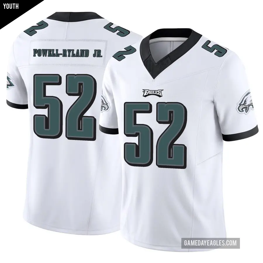 Youth Philadelphia Eagles ＃52 Antwaun Powell-Ryland Jr. White Limited Vapor F.U.S.E. Jersey
